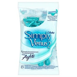 Εικόνα της Gillette Woman Ξυραφάκι Simply Venus 2 Blister 4 Τεμαχίων + 4 Τεμάχια Δώρο