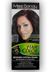 Εικόνα της Miss Sandy Hair Color Cream 1/1 Μαύρο-Μπλε 60ml