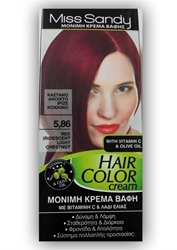 Εικόνα της Miss Sandy Hair Color Cream 5/86 Καστανό Ανοιχτό Ιρ.Κόκκινο 60ml