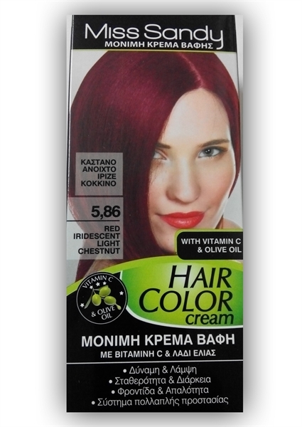 Εικόνα από Miss Sandy Hair Color Cream 5/86 Καστανό Ανοιχτό Ιρ.Κόκκινο 60ml