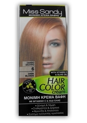 Εικόνα της Miss Sandy Hair Color Cream 6/0 Ξανθό Σκούρο 60ml