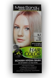 Εικόνα της Miss Sandy Hair Color Cream 6/1 Ξανθό Σκούρο Σαντρε 60ml