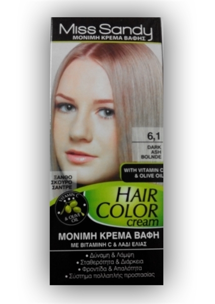 Εικόνα από Miss Sandy Hair Color Cream 6/1 Ξανθό Σκούρο Σαντρε 60ml