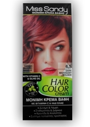 Εικόνα της Miss Sandy Hair Color Cream 6/5 Ξανθό Σκούρο Ακαζού 60ml