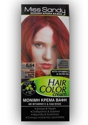 Εικόνα της Miss Sandy Hair Color Cream 6/64 Ξανθό Σκούρο Κόκκινο Χάλκινο 60ml