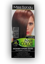 Εικόνα της Miss Sandy Hair Color Cream 6/77 Ξανθό Σκούρο Σοκολατί 60ml
