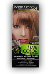 Εικόνα της Miss Sandy Hair Color Cream 7/3 Ξανθό Xρυσαφί 60ml