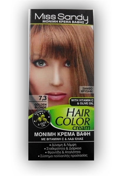 Εικόνα από Miss Sandy Hair Color Cream 7/3 Ξανθό Xρυσαφί 60ml