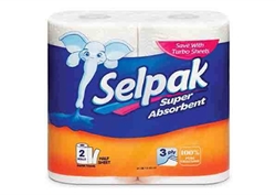 Εικόνα της Selpak Χαρτί Κουζίνας Super Absorbent 2 Ρολά 150gr 3 φύλλα