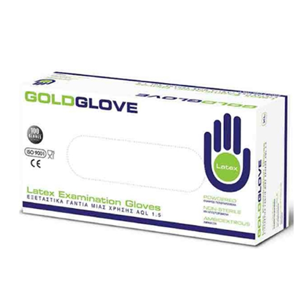 Εικόνα από Goldglove Εξεταστικά Γάντια Μιας Χρήσης Latex Με Πούδρα Extra Large 100Tεμ