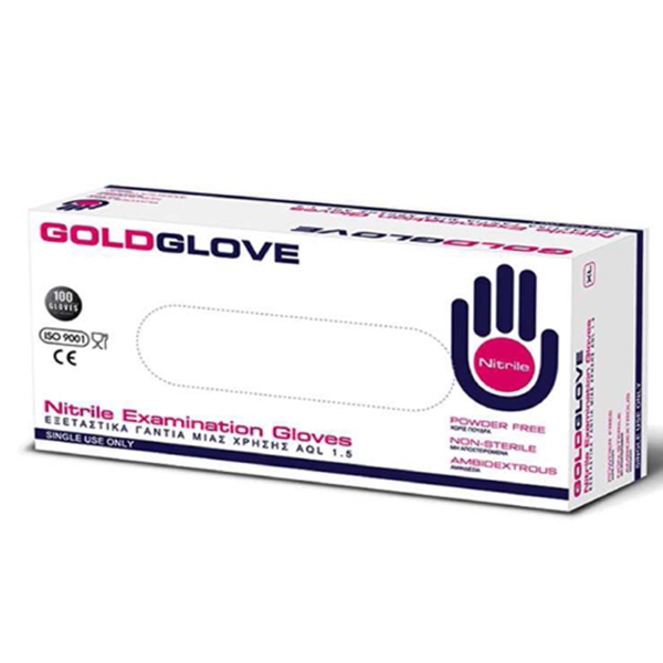 Εικόνα από Goldglove Εξεταστικά Γάντια Μιας Χρήσης από Ελαστικό Νιτριλίου Χωρίς Πούδρα Extra Large 100Tεμ