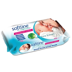 Εικόνα της Softline Μωρομάντηλα Aloe Vera 72Τεμ