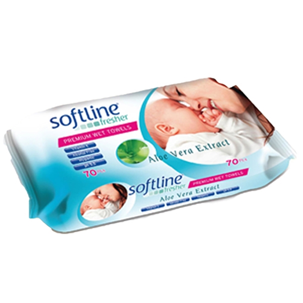 Εικόνα από Softline Μωρομάντηλα Aloe Vera 72Τεμ