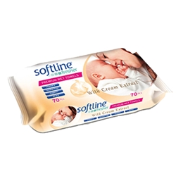 Εικόνα της Softline Fresher Μωρομάντηλα Premium With Cream 72τμχ