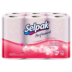 Εικόνα της Selpak Χαρτί Υγείας Perfumed Powder 12 Ρολά 3 φύλλα