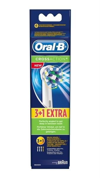Εικόνα από Oral-B Aνταλλακτικά Cross Αction για Ηλεκτρική Οδοντόβουρτσα 3 τεμ +1 τμχ Δώρο