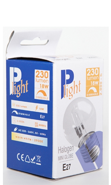 Εικόνα από Plight Halogen Λάμπα Eco Σφαιρικό E27/18W