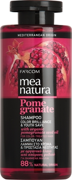 Εικόνα από Farcom Mea Natura Pomegranate Σαμπουάν Λάμψη στο Χρώμα & Προστασία Νεότητας 300ml