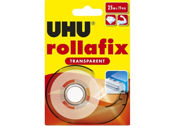 Εικόνα από Uhu Κολλητική Ταινία Rollafix Διάφανη 25 x 19mm + Βάση