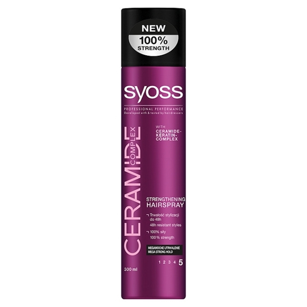 Εικόνα από Syoss Hairspray Ceramide Mega Strong Hold Hairspray 400ml