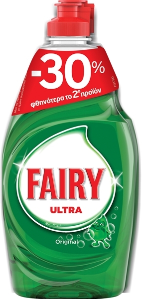 Εικόνα από Fairy Ultra Πιάτων Χεριού Regular 2Χ400ml (Το 2ο -30% Φθηνότερα)