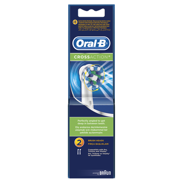 Εικόνα από Oral-B Aνταλλακτικά Cross Action για Hλεκτρική Oδοντόβουρτσα 2 Tεμάχια