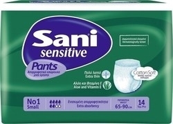 Εικόνα της Sani Sensitive Pants Εσώρουχο Ακράτειας No1 Small 14Tεμ