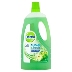 Εικόνα της Dettol Καθαριστικό Πατώματος Power & Fresh Απολυμαντικό Υγρό Πράσινο Μήλο 1lt