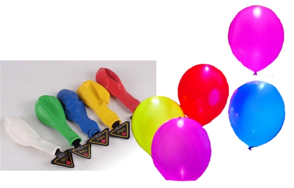 Εικόνα από Happy House Μπαλόνια Led Χρωματιστά 5 Τεμαχίων