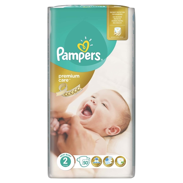 Εικόνα από Pampers premium care Νο2 (3-6kg) συσκ.50 τεμαχίων jumbo