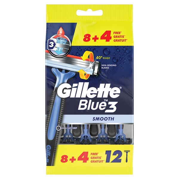 Εικόνα από Gillette Blue 3 Smooth Ξυραφάκια Μιας Χρήσης 12τμχ