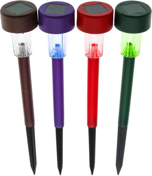 Εικόνα από Viosarp Καρφωτό Ηλιακό Φωτιστικό με Φωτοκύτταρο Πολύχρωμο  5.5χ5.5χ36cm