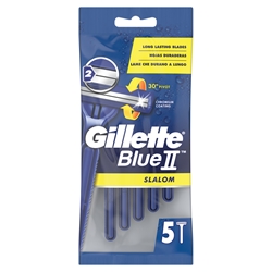 Εικόνα της Gillette Ξυραφάκια Μιας Xρήσης Blue II Slalom Βlister 5 Τεμαχίων