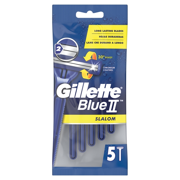 Εικόνα από Gillette Ξυραφάκια Μιας Xρήσης Blue II Slalom Βlister 5 Τεμαχίων