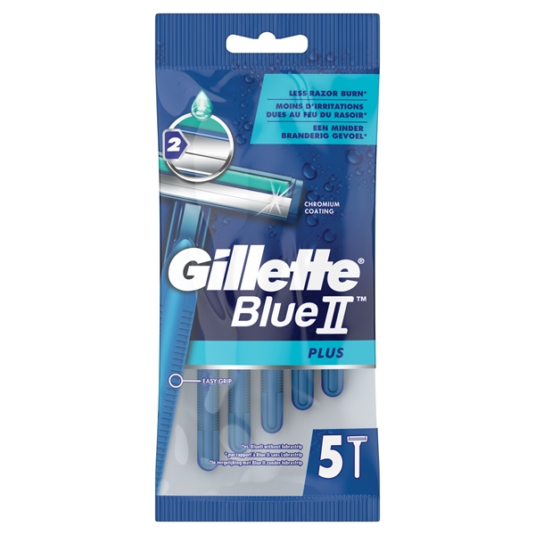 Εικόνα από Gillette Ξυραφάκια Μιας Xρήσης Blue II Plus Sensitive 5 Τεμαχίων