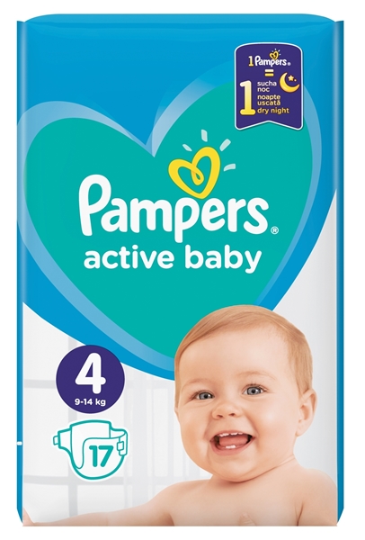 Εικόνα από Pampers Active Baby Dry No4 (8-14kg) Συσκ.17 Tεμαχίων cp
