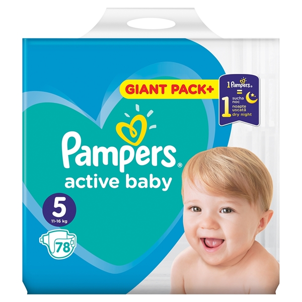 Εικόνα από Pampers active baby dry Νο5 (11-18kg) συσκ.78 τεμαχίων giga