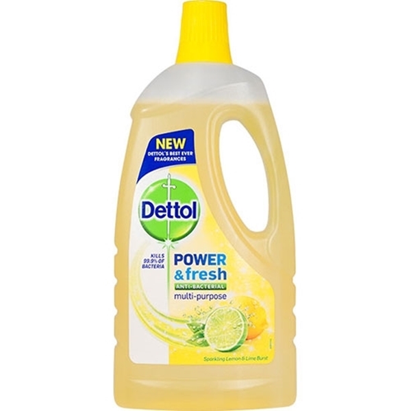 Εικόνα από Dettol Καθαριστικό Πατώματος Power & Fresh Απολυμαντικό Υγρό Λεμόνι 1lt