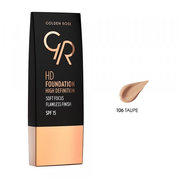 Εικόνα από Golden Rose HD Foundation Flawless Finish Spf15 106 Taupe 30ml