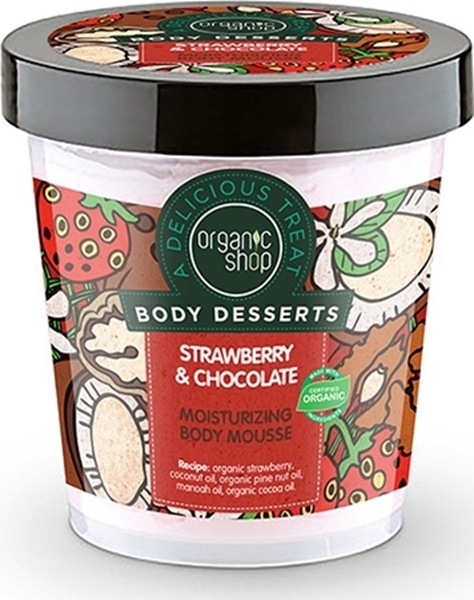 Εικόνα από Natura Siberica Organic Shop Body Dessert Strawberry & Chocolate Moisturising Body Mousse 450ml
