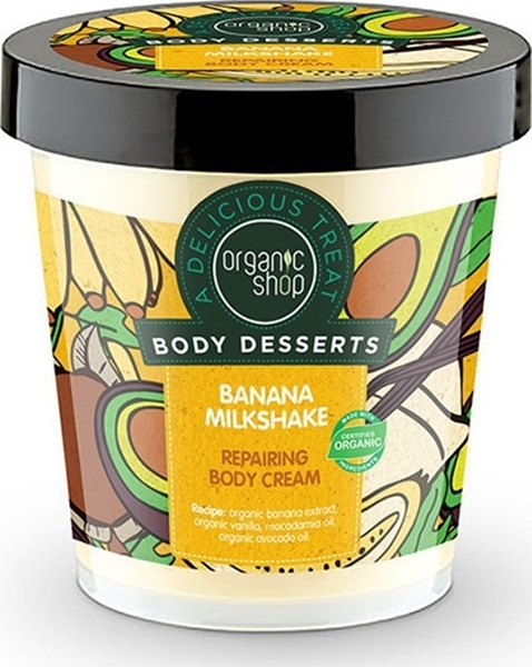 Εικόνα από Natura Siberica Organic Shop Body Desserts Banana Milkshake Repairing Body Milk 450ml