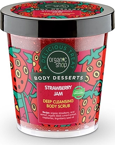 Εικόνα από Natura Siberica Organic Shop Body Desserts Strawberry Jam Deep Cleansing Body Scrub 450ml