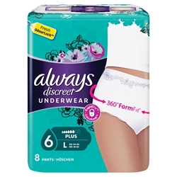 Εικόνα της Always Discreet Pants Large 8 Tεμαχίων