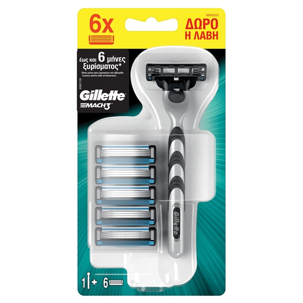 Εικόνα από Gillette Ανταλλακτικά Mach3 6τμχ + Ξυριστική Μηχανή 1Τμχ.