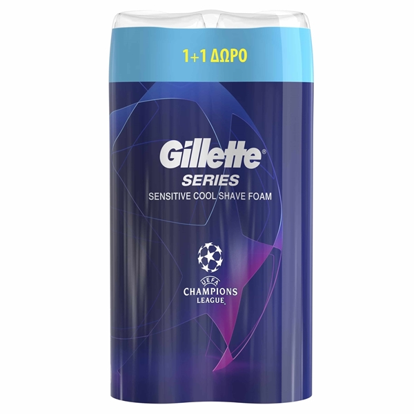 Εικόνα από Gillette Αφρός Ξυρίσματος Series Sensitive Cool  250ml+250ml Δώρο