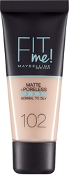 Εικόνα της Maybelline Fit Me Matte & Poreless Foundation 102 Fair Ivory 30ml