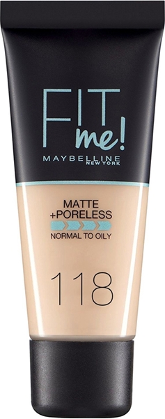 Εικόνα από Maybelline Fit Me Matte & Poreless Foundation 118 Nude 30ml 30ml