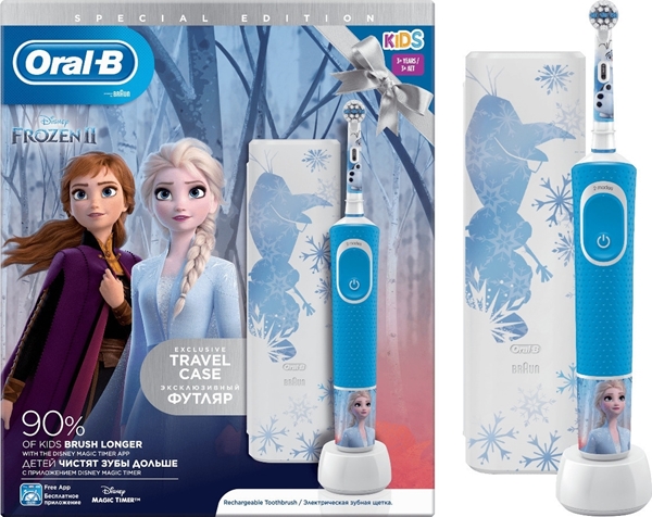 Εικόνα από Oral-B Eπαναφορτιζόμενη Oδοντόβουρτσα Vitality Kids Frozen 3+ +Travel Case