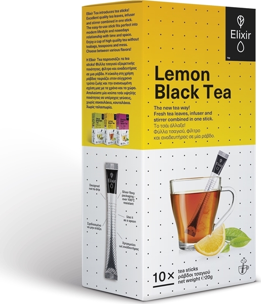 Εικόνα από Elixir Lemon Black Tea 10 ράβδοι τσαγιού x1.8gr