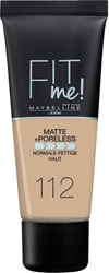 Εικόνα της Maybelline Fit Me Matte & Poreless Foundation  112 Soft Beige 30ml